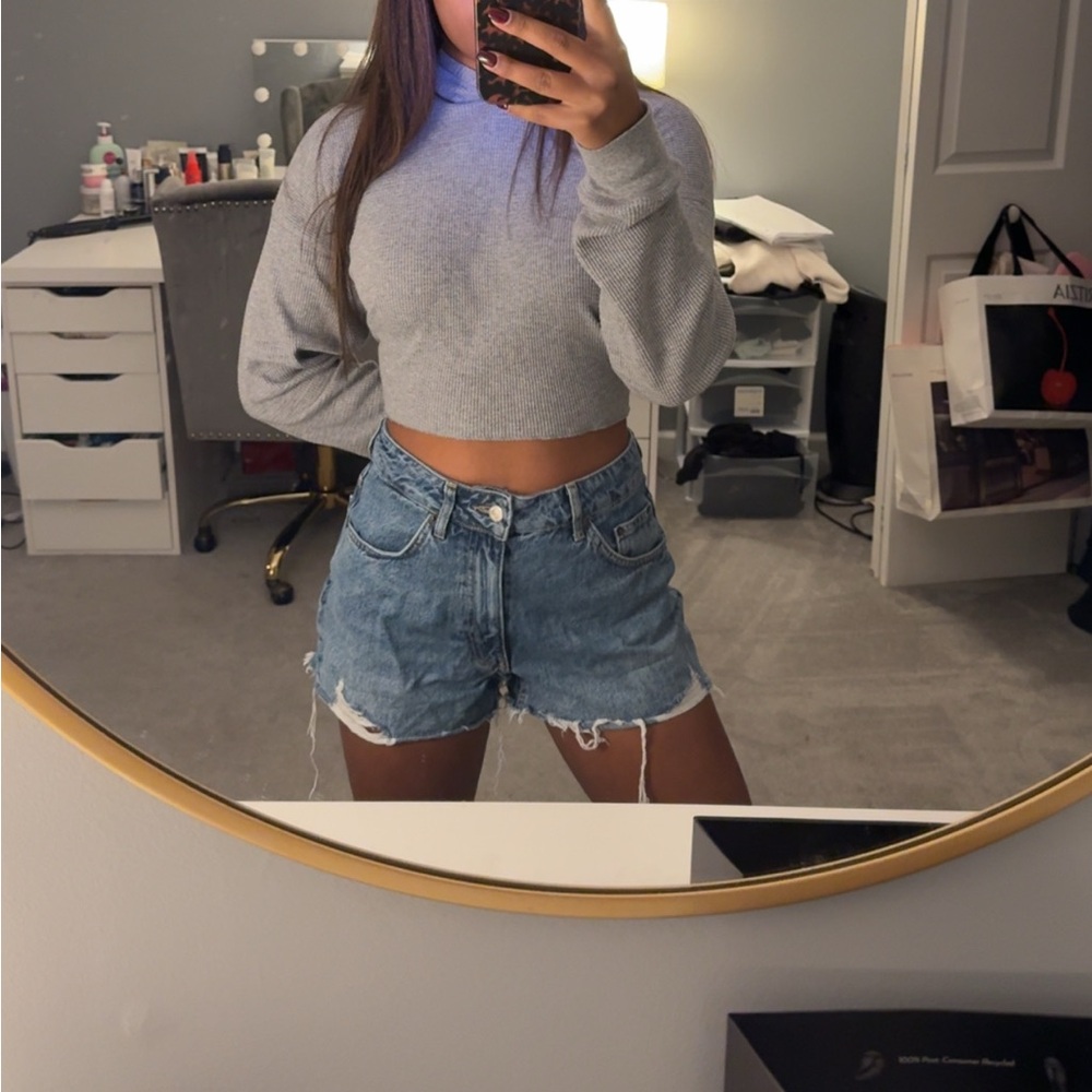 Topshop High Rise Denim Jeans - Classic Blue